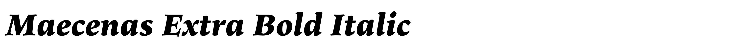 Maecenas Extra Bold Italic